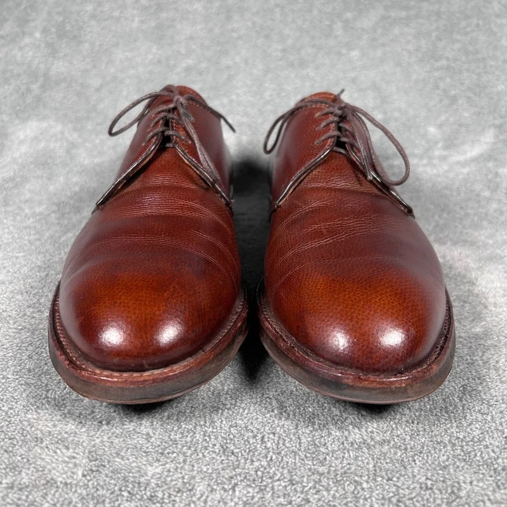 Alden 942C Dutton 3 Eyelet Blucher Brown Alpine Grain Made USA Mens 9.5 A/C